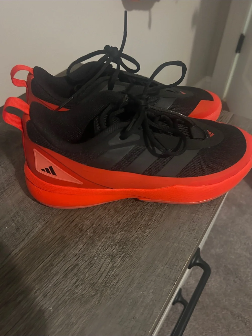 adidas Men's Black and Red Basketball/Athletic Shoes